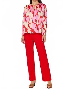 Nylander Annalee Abstract Heart Printed Blouse - Red