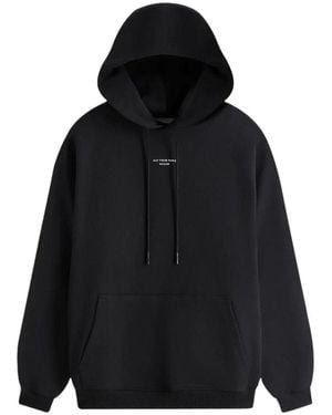 Drole de Monsieur Classic Hoodie With Front Pocket - Black