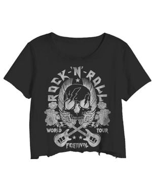 Prince Peter Rock N' Roll Guitar Crop Tee - Black