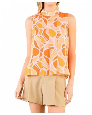 Thml Sleeveless Pattern Top - Orange
