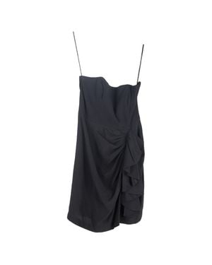 Temperley London Strapless Ruffled Mini Dress - Blue