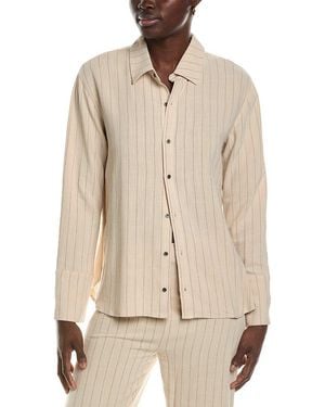 Chaser Brand Helena Linen-Blend Button-Down Shirt - Natural