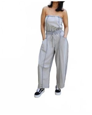 Mittoshop Barrel Leg Jumpsuit - Blue