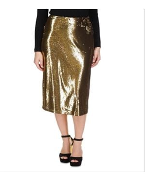 Michael Kors Michael Sequin Midi Skirt - Metallic