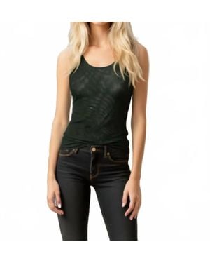Petit Pois by Viviana Long Lean Scoop Shell Top - Black
