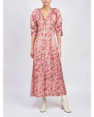 En Saison Amelia Printed Midi Dress - Pink