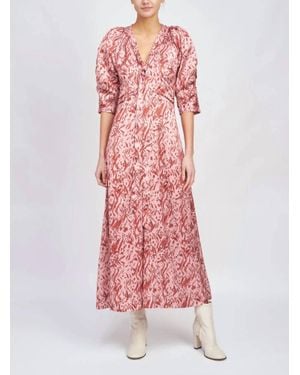 En Saison Amelia Printed Midi Dress - Pink