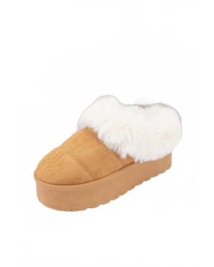 Ccocci Platform Faux Fur Sandals - White