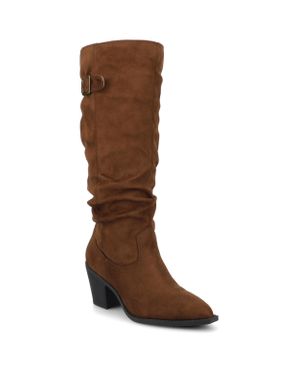 Journee Collection Journee Kaleah Knee High Slouchy Boots - Brown
