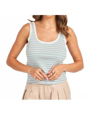 Sadie & Sage Dejavu Stripe Tank - Gray