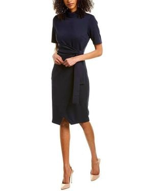 Gracia Crepe Knee-Length Wrap Dress - Black