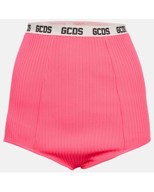 Gcds Gcd Neon Rib Knit Panties Shorts - Pink