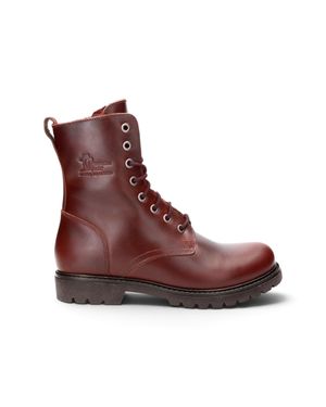 Panama Jack Burgundy Waterproof Leather Warm Lace-Up Boots - Brown