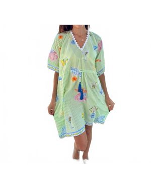 IslaPayal Tahiti Mini Dress - Green