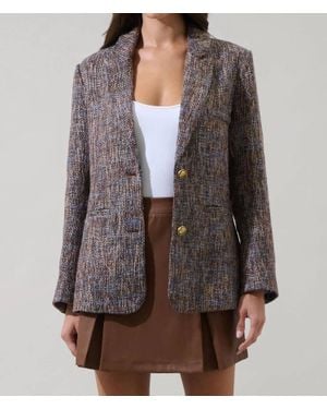 Sugarlips Serah Margaret Tweed Blazer - Gray