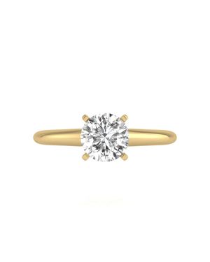 Diana M. Jewels Diana M Lab 14Kt Yg 1.50Ct Tw Lgd 4Prong Solitaire Ring - Metallic