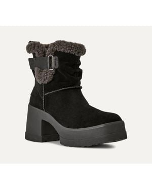 UGG Moxy 1171476-Blk Boots Suede Sheepskin Pull On Zogg3481 - Black