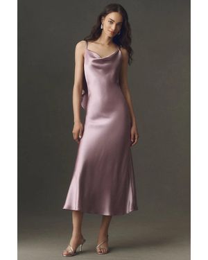 BHLDN Blair Cowl-Neck Slip Maxi Dress - Black