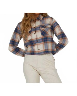 Salty Crew Stay Golden Crop Crew Shirt - Blue