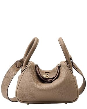Adele Berto Leather Shoulder Bag - Natural