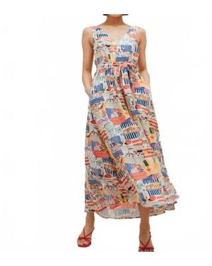 FRNCH Achouak Marche Blanc Midi Dress - Yellow
