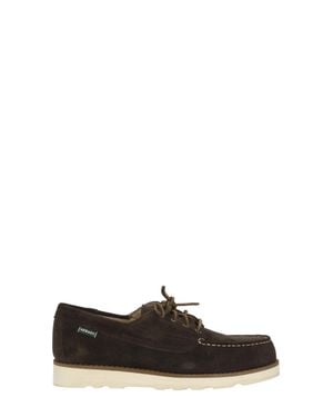 Sebago Rich Suede Textured Grip Sole Loafers - White
