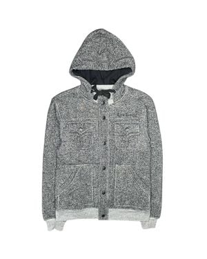 Rock Revival Button-Up Hoodie - Gray