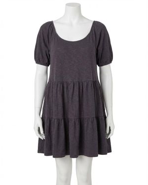 Z Supply Ocean Tiered Slub Mini Dress - Black