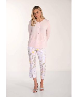 FRANK LYMAN Fina Floral Print Cropped Pants - Pink