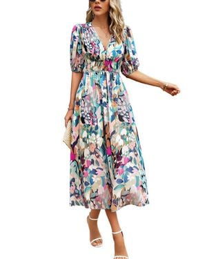 TAZGA Midi Dres - Blue