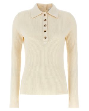 Courreges Cotton Cardigan - Natural