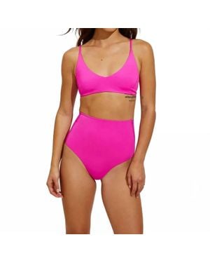Left On Friday Sunday Bikini Top - Pink