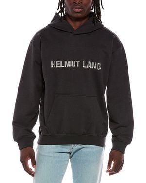 Helmut Lang Plaid Logo Hoodie - Black