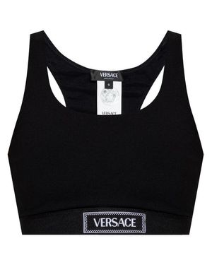 Versace Sleek Racerback Top - Black