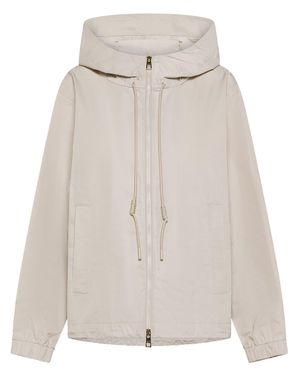 SEVENTY VENEZIA Light Giubbino Hooded Casual Jacket - Natural