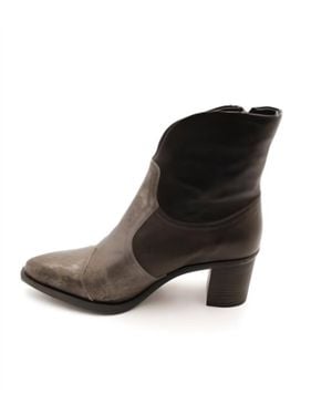 Casta Twist Combo Heeled Boots - Brown