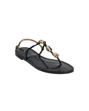 Amanu Nairobi Leather Sandals - Black