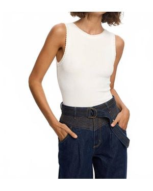 Kivari Tallulah High Neck Top - White