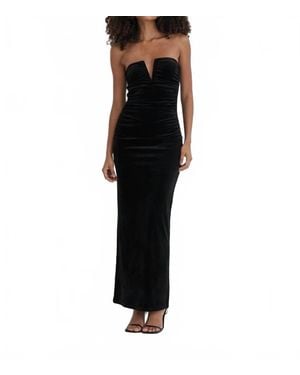 4th & Reckless Ailsa Velvet Maxi Dress - Black