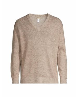 Massimo Alba Jeff V-Neck Sweater - Natural