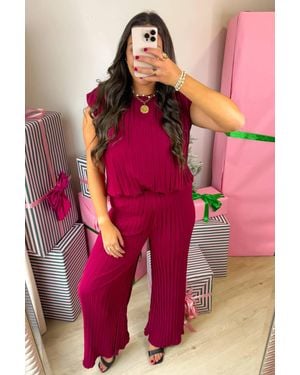 Wishlist Festive Affair Pleated Pants - Pink