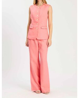 tyler boe Reid Linen Vest Top - Pink