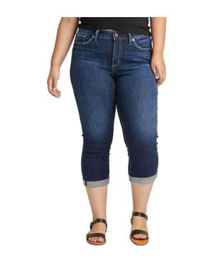 Silver Jeans Co. Avery High Rise Capri Jeans - Blue