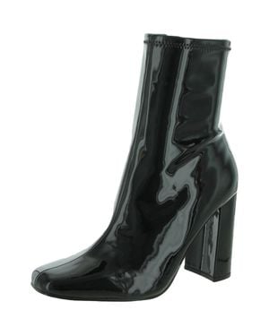 Steve Madden Lynden Block Heel Zipper Ankle Boots - Black