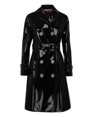 Philipp Plein Coat Long Killer Latex - Black
