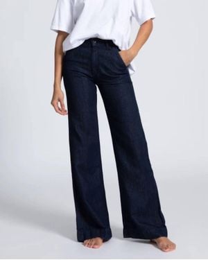 ASKK NY Denim Wide Leg Pants - Blue