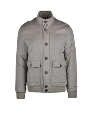 DUNO Hybrid Quilted Wool-Blend Jacket - Gray
