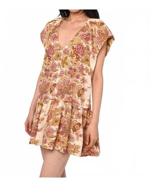 LOVE THE LABEL Rae V-Neck Mini Dress - Orange