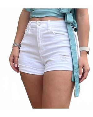 Sneak Peek Something Good High Waist Short - Blue