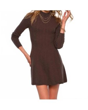 Heartloom Nevada Mock Neck Mini Dress - Brown